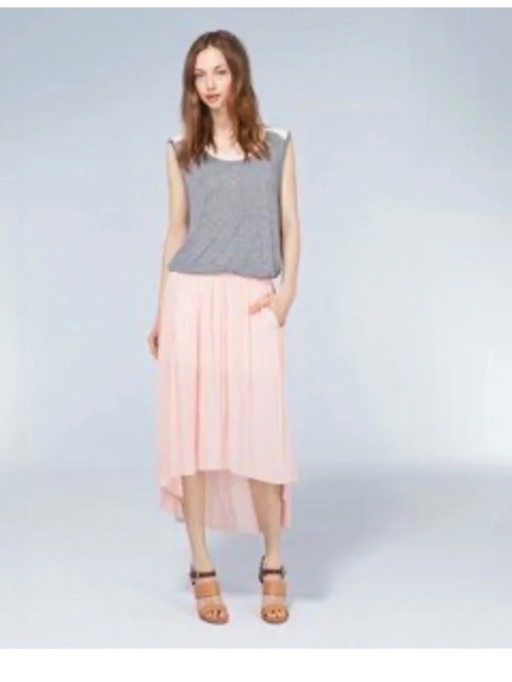 ARITZIA Talula High Low Midi Skirt